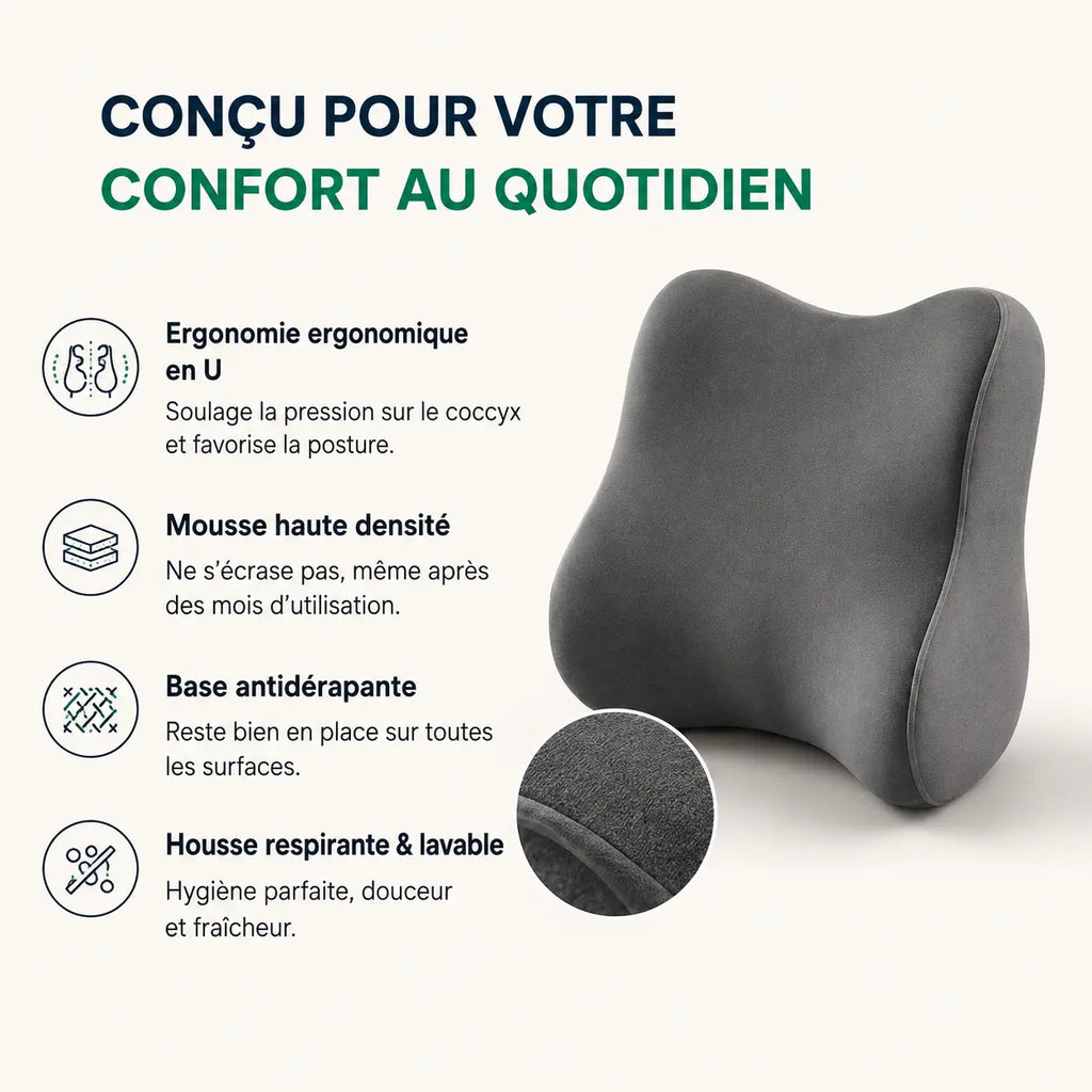 COXIS Elite — Coussin d'assise et Lombaire
